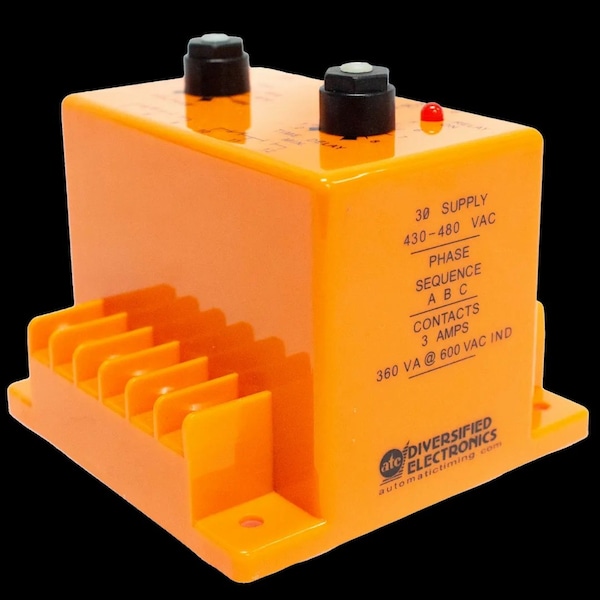 Phase Monitor W Adjustable Restart Delay, 120VAC